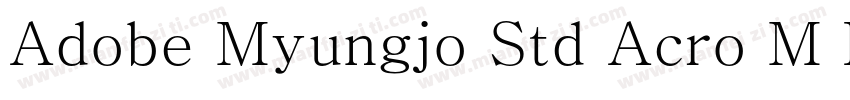 Adobe Myungjo Std Acro M Regular字体转换